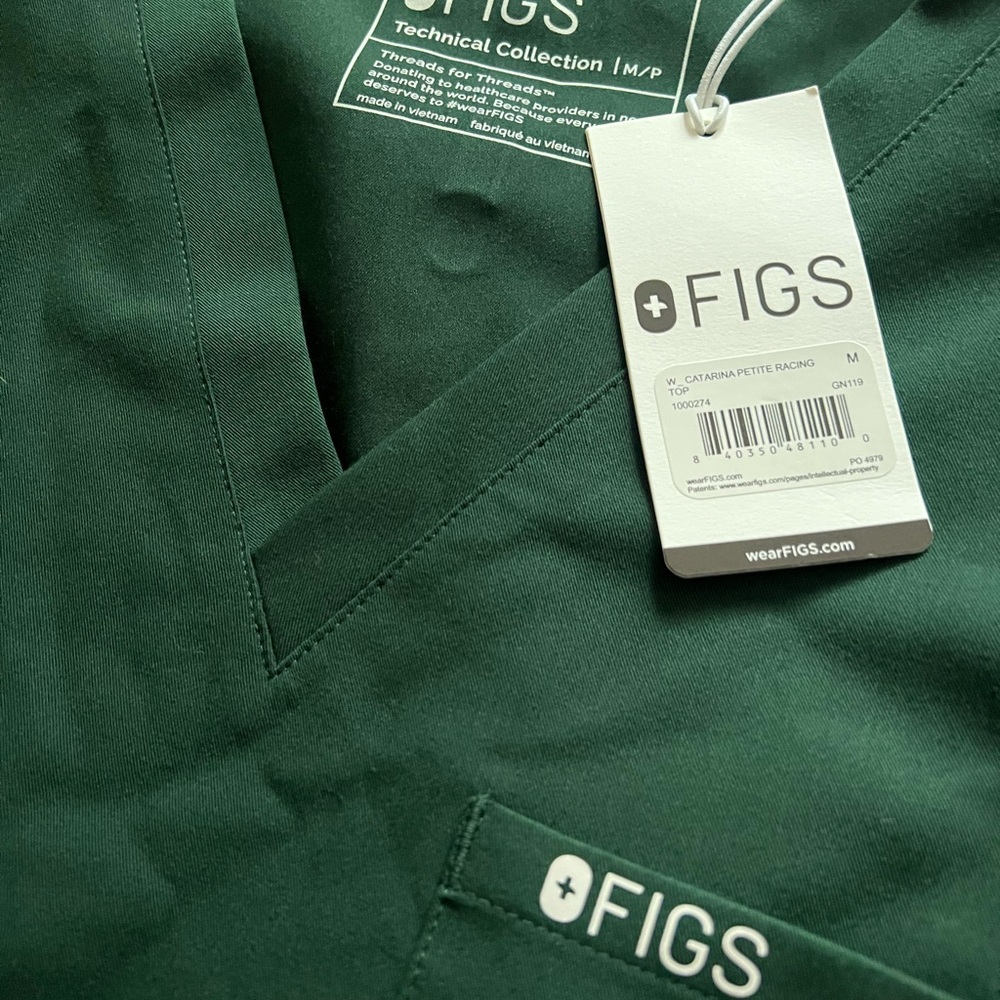 Figs Women's Top in Forest Green